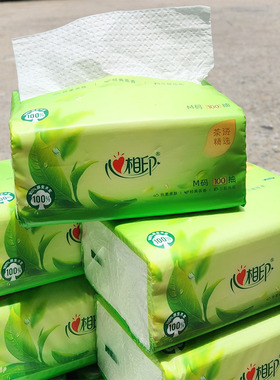 心相印精选抽纸M码大包整箱24包餐巾纸152*190大尺寸面巾纸批发