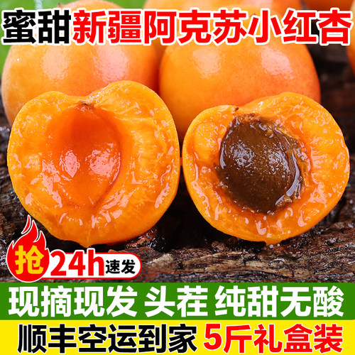 新疆小红杏当季吊干杏鲜杏哈密小黄杏蜜杏纯甜杏子新鲜水果小白杏