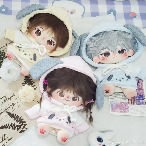 现货】汪汪大福 20cm40cm棉花娃娃娃衣可爱卫衣 仅娃衣