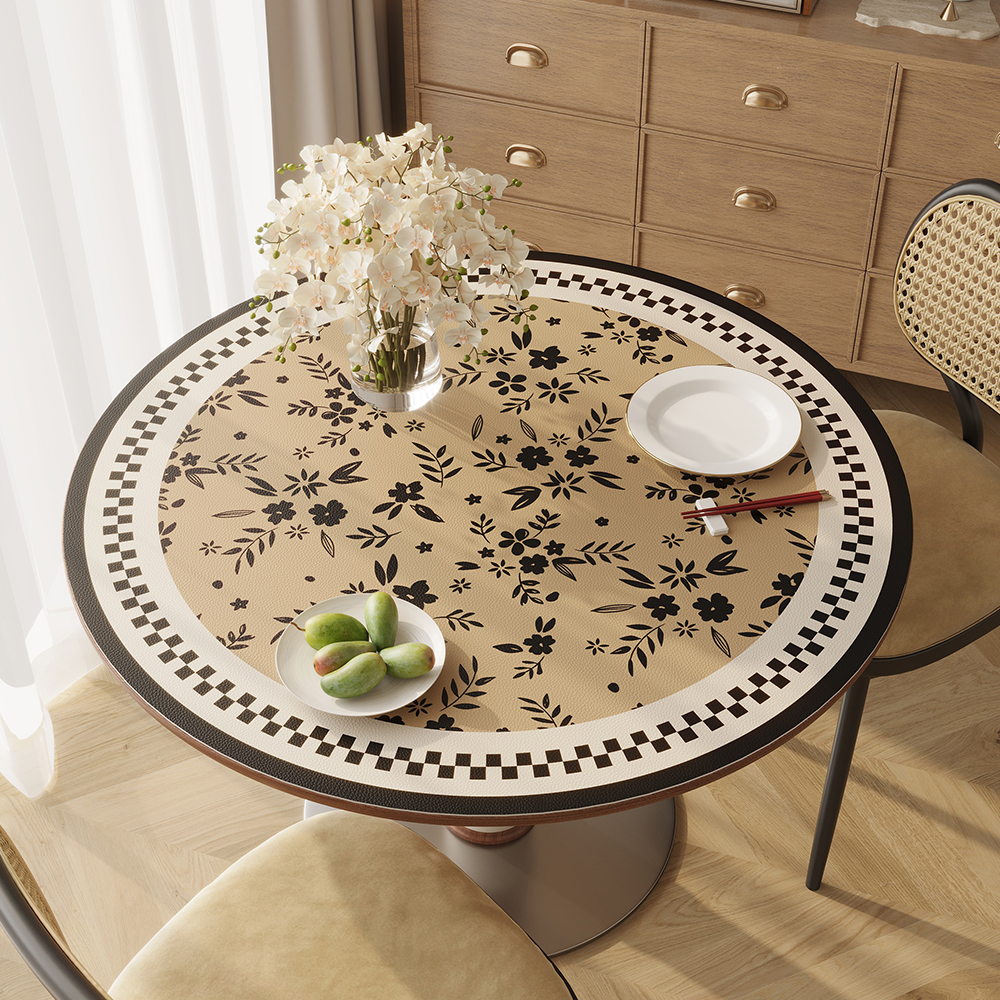 圆形餐桌布垫防水防油免洗防烫
