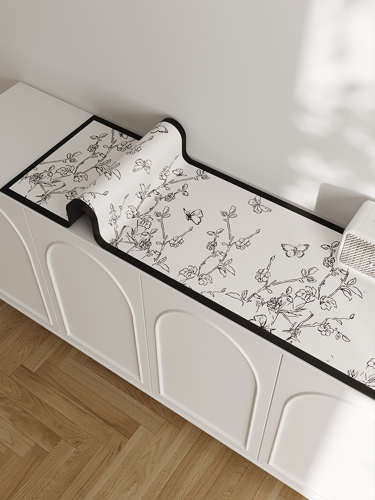 餐具柜桌垫鞋柜垫电视柜台布床头柜防脏防尘桌面防护台面罩布入口