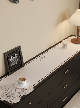 餐边柜桌垫轻奢高级感电视柜台面保护垫酒柜鞋柜防水茶几桌布垫子