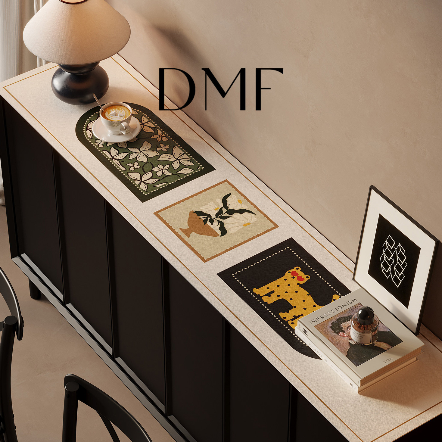 DMF美式复古皮革桌垫电视柜餐边柜防水免洗氛围感桌布台面保护垫,居家布艺,桌布,淘宝优惠券,粉丝福利购,淘宝优惠卷