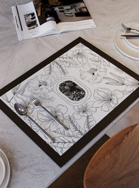 轻奢高级感餐垫防水防油隔热垫防烫餐桌垫家用耐高温防烫垫餐盘垫