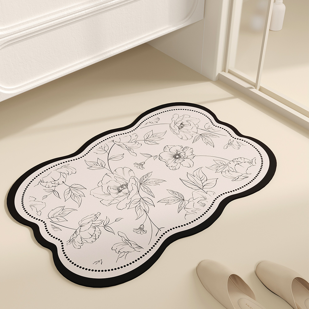 dmfpvc复古轻奢卫生间门口地垫