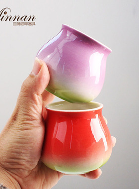Minnan皿喃陶瓷釉下彩手冲意式渐变色浓缩色彩感官闻香咖啡品鉴杯