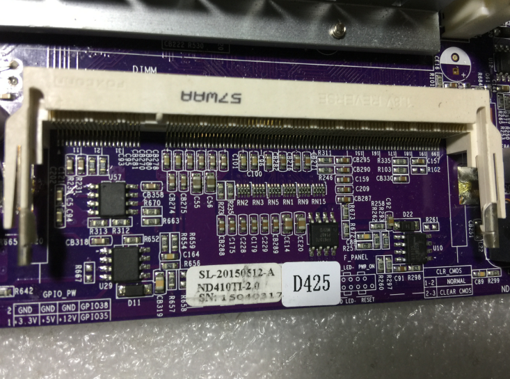 拆机 ND45-TI2 P407E4014A D425集成mini ITX 12V主板实物图