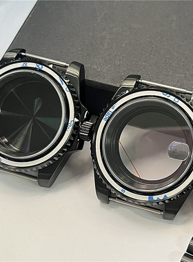 40mm改水鬼机械不锈钢黑色表壳适配精工NH35NH36机芯蓝宝石玻璃