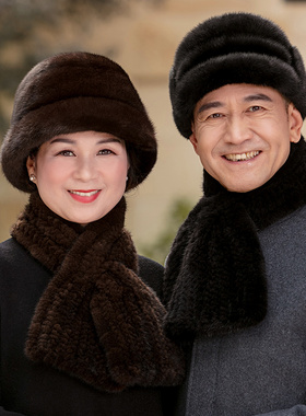 貂皮帽户外出游冬季整皮水貂毛