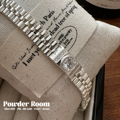 Powder Room·S925纯银手链｜东大门表带手链 纯银手链