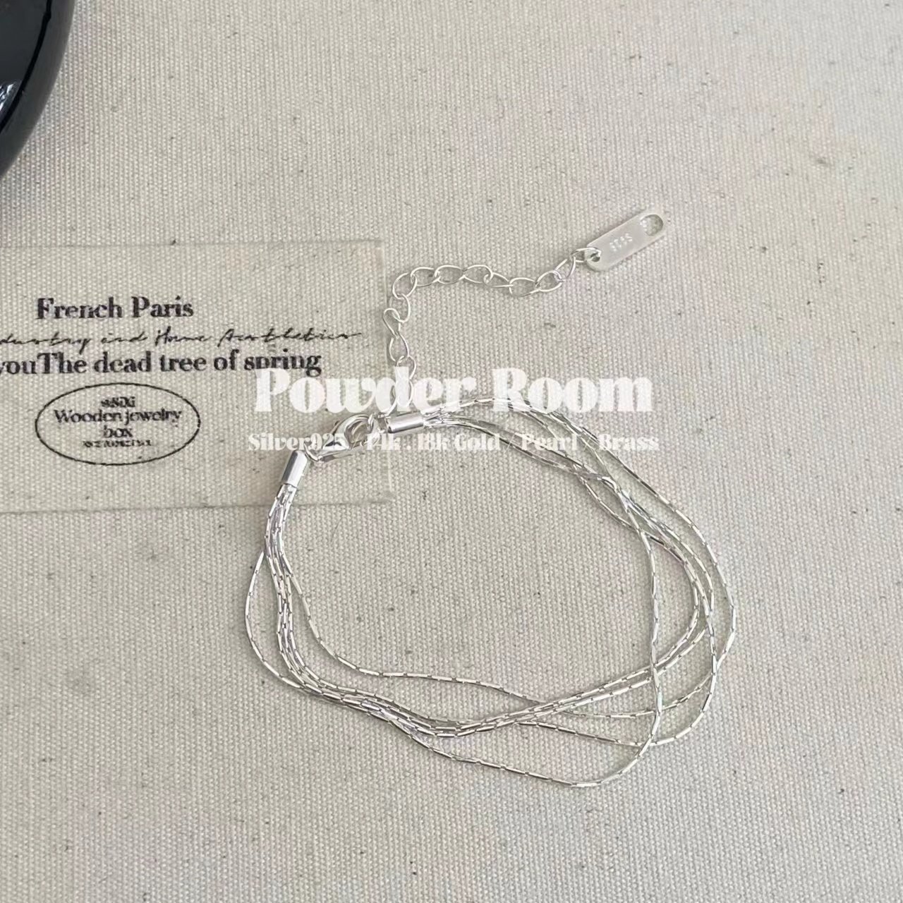 Powder Room纯银手链 | S925 骨节链 清冷风多层手链手串