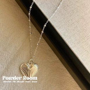 Powder Room·S925纯银项链｜尼罗河之心银项链锁骨链