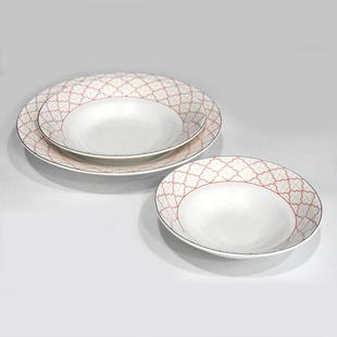 网红碟商用餐饮陶瓷大汤碗好看高级特别 漂亮盘子菜盘家用2025新款