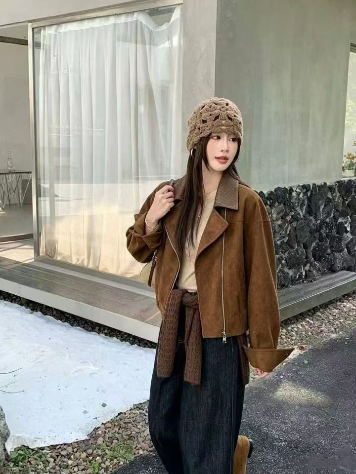 欧洲站2026新款欧货女装时尚百搭翻领长袖外套女宽松显瘦上衣