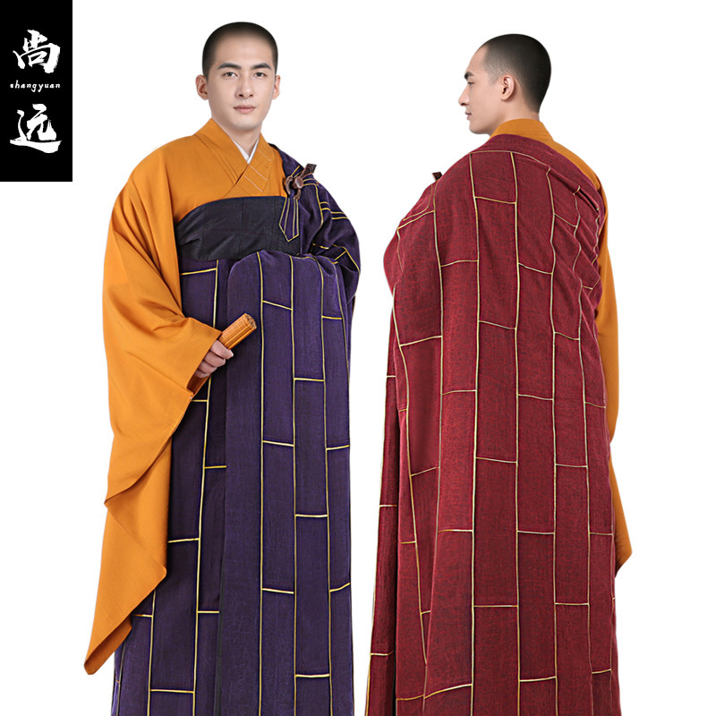 尚远禅修香云纱袈裟金线刺绣祖衣僧衣大师法师袈裟祖衣僧服唐僧装