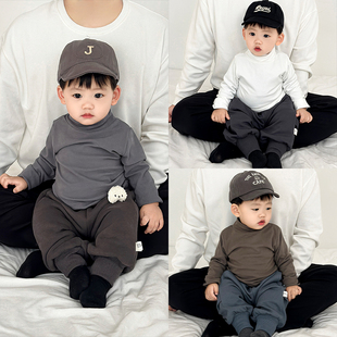 保暖长袖 高领男童内搭女宝宝秋季 t恤儿童百搭上衣 打底衫 婴儿冬装