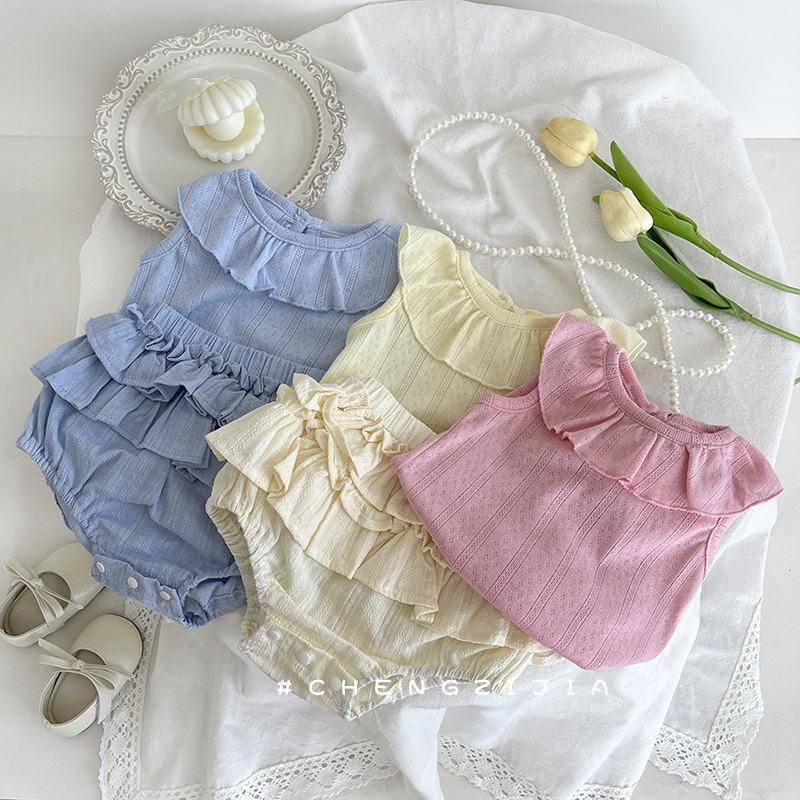 花边领混纺背心工厂直销吊带夏季