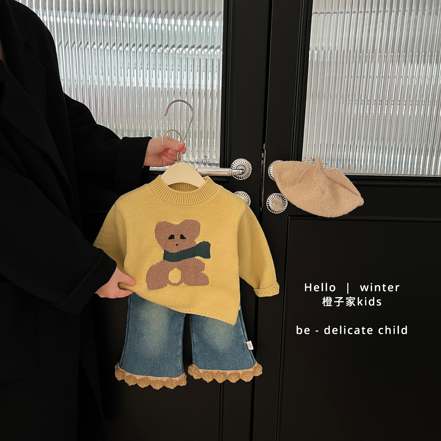 女童冬季可爱卡通套头针织衫毛衣