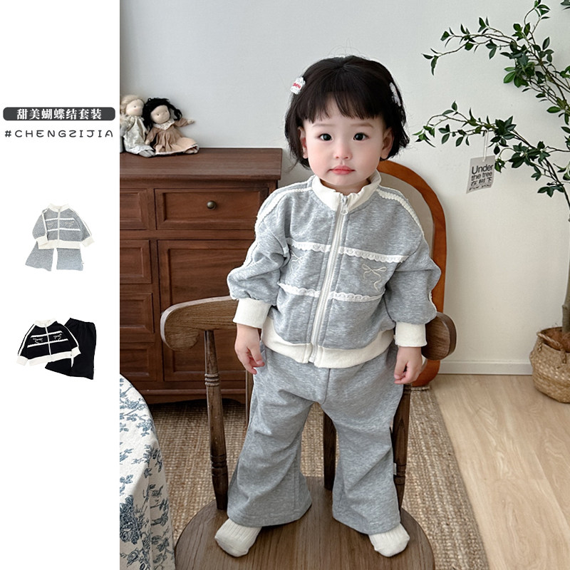 女宝宝休闲套装春季2026新款洋气婴儿卫衣阔腿裤秋装时尚洋气童装,童装/婴儿装/亲子装,套装,淘宝优惠券,粉丝福利购,淘宝优惠卷