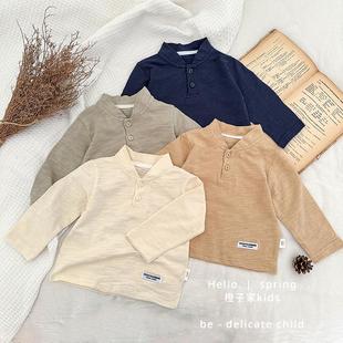 秋季 男童长袖 帅气宝宝纯棉休闲打底衫 新款 婴幼儿百搭上衣 t恤春装