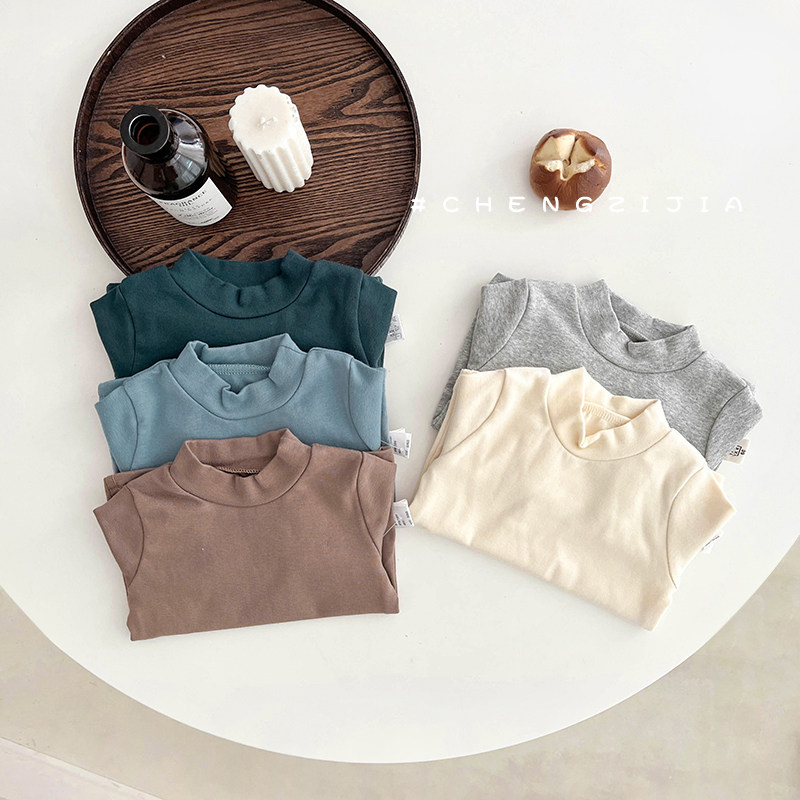 婴幼儿春秋装纯色长袖T恤男女宝宝打底衫小立领上衣小童内搭衣服,童装/婴儿装/亲子装,T恤,淘宝优惠券,粉丝福利购,淘宝优惠卷