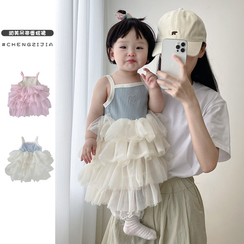 网纱裙子连衣裙公主甜美女童夏季