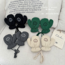 儿童手套冬款 加棉加厚连指保暖男女童可爱滑雪手套女宝宝防风挂脖