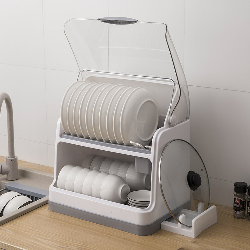厨房碗柜沥水架大号防蟑螂放台面装碗筷收纳盒出租房带盖简易家用,厨房/烹饪用具,碗架,淘宝优惠券,粉丝福利购,淘宝优惠卷
