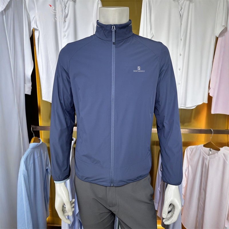 报喜鸟立领修身蓝色25年新款春季男士时尚休闲专柜正品夹克衫外套