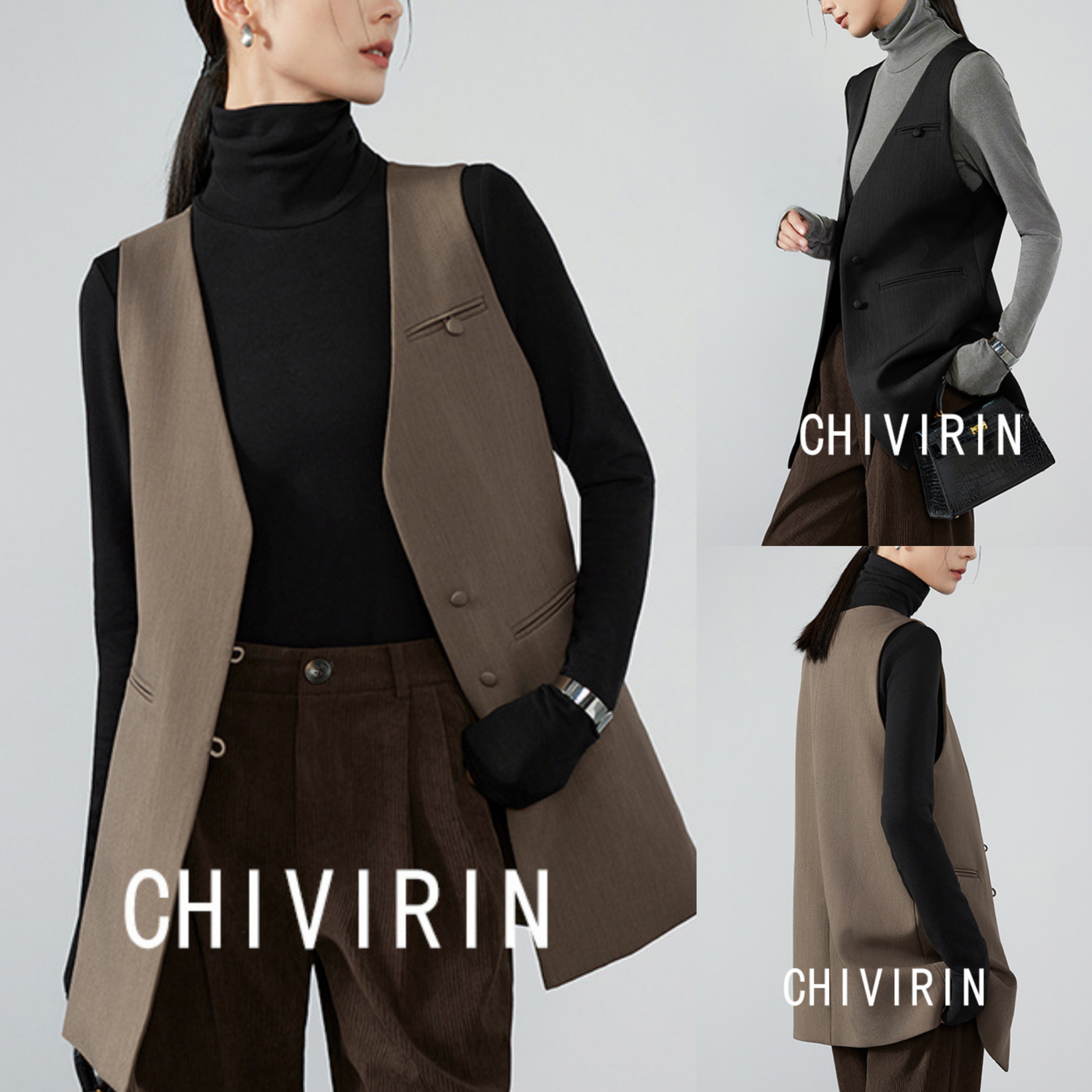 减龄纸片人高级感无袖外套女2025年秋季新款气质通勤职场西装马甲