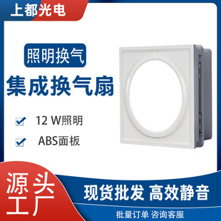 集成吊顶换气扇厨房卫生间排气扇照明换气二合一排风扇排烟静音