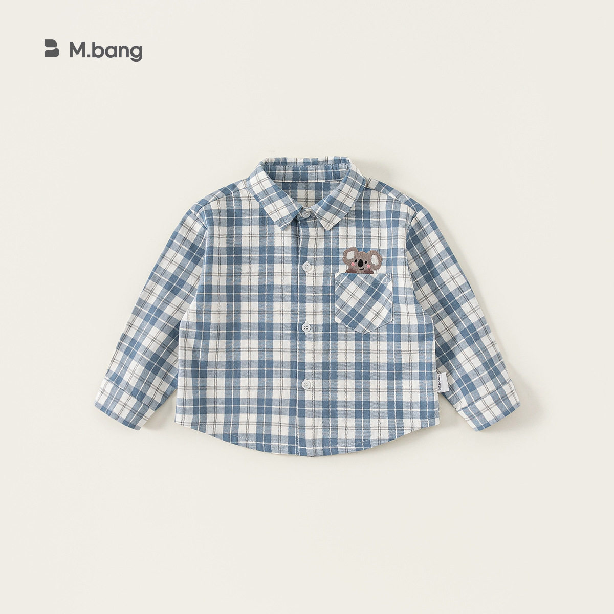 男童春装新款格子衬衫百搭中大童长袖内搭纯棉衬衣卡通绣花上衣潮