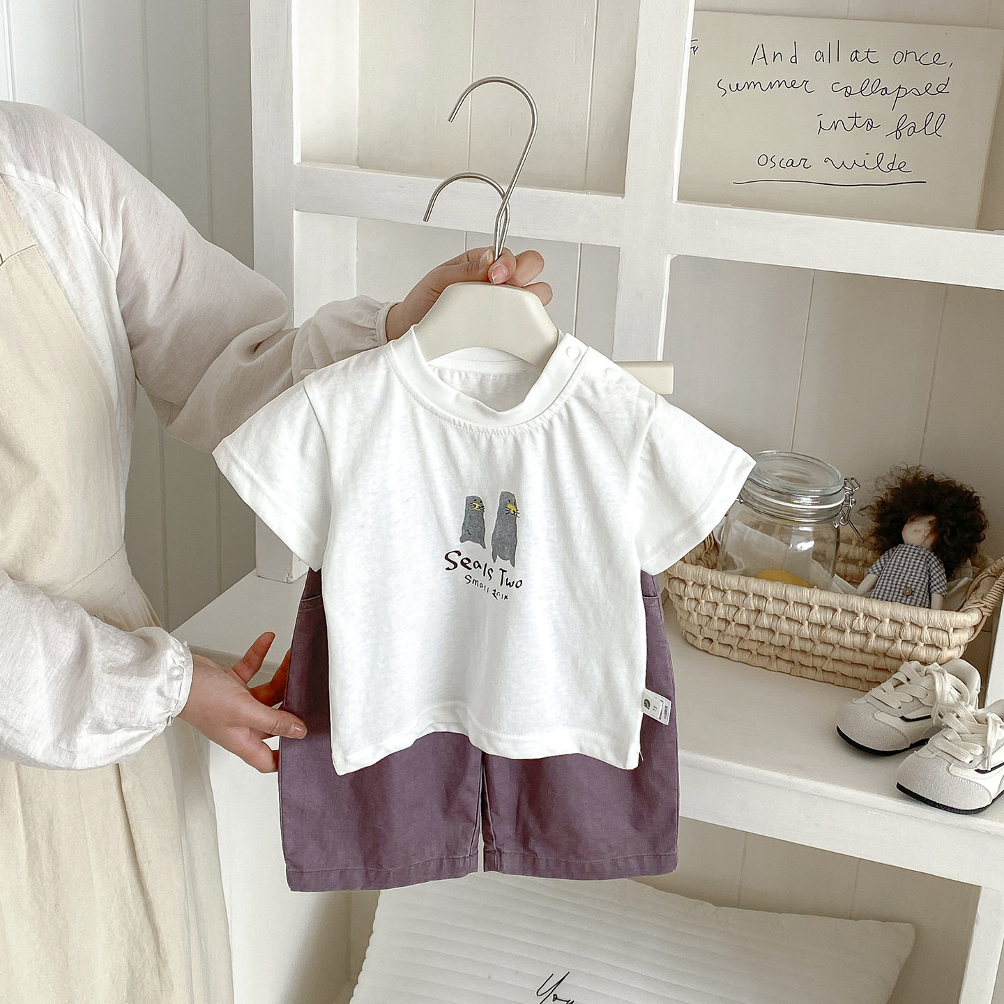 男童套装2026夏季新款儿童卡通印花短袖T恤纯棉宽松短裤两件套潮