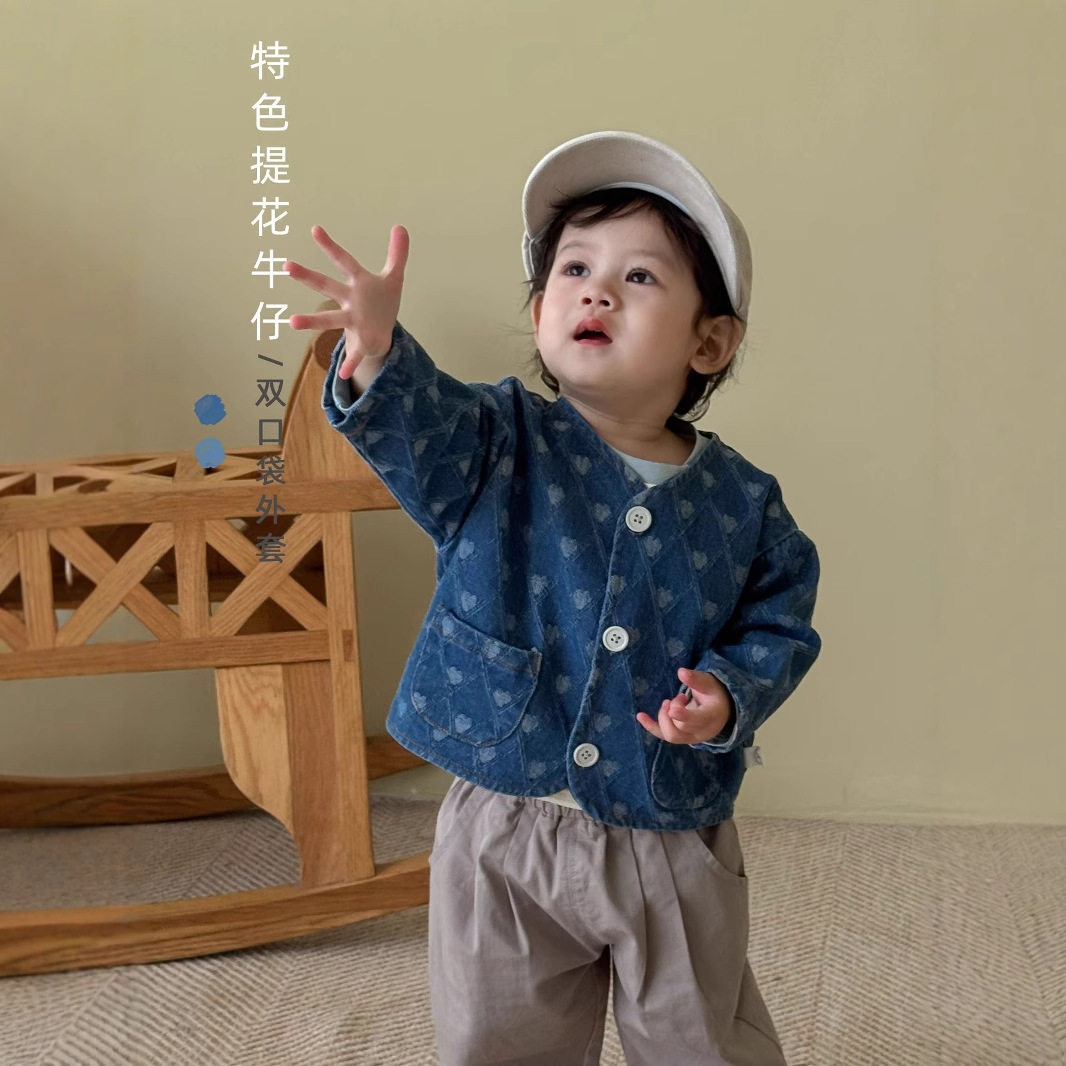 儿童柔软韩版牛仔衣洋气星星外套