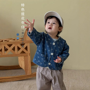 儿童棉柔韩版牛仔衣2025春秋新款女童星星外套男童宝宝秋装上衣潮