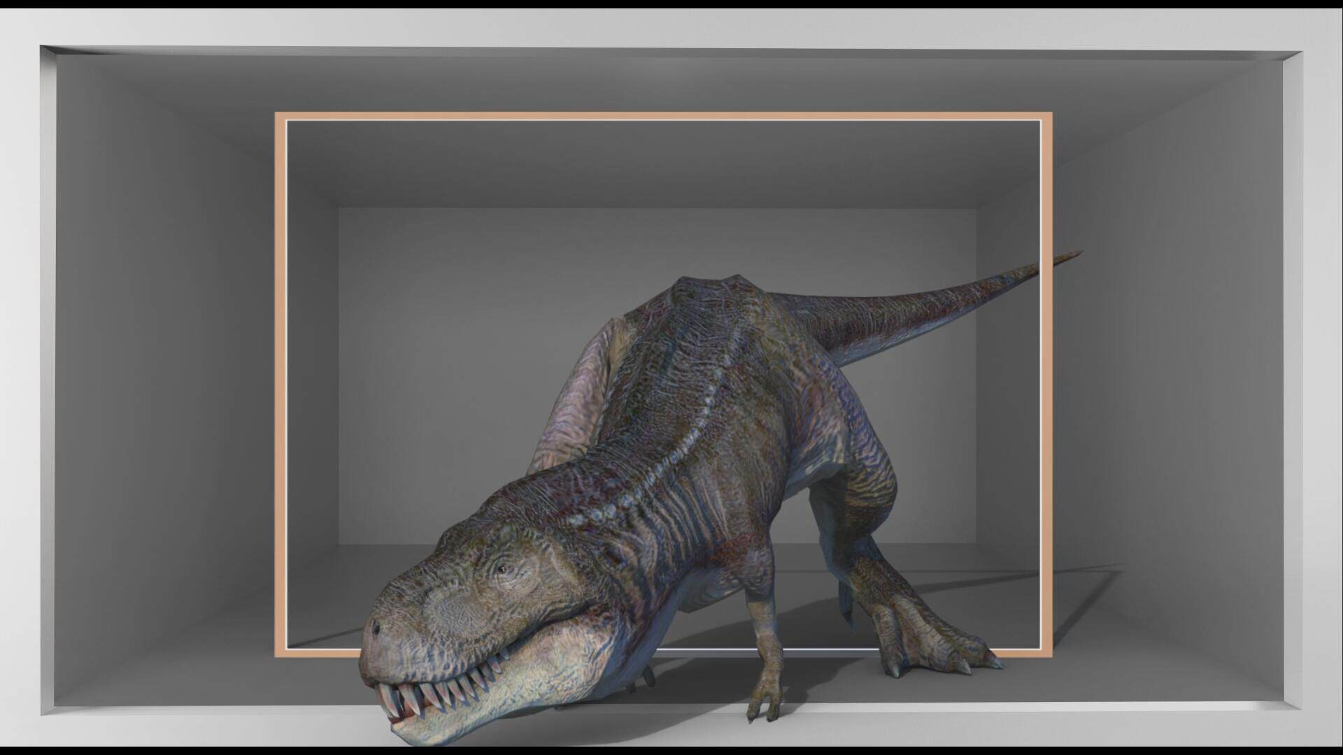 kj017恐龙动感方块裸眼3d沉浸式led显示屏视频素材2k高清演示