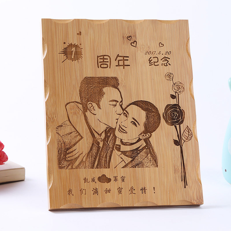 Bamboo Characterization customized carving Photo Swing sets Photo frame marry Anniversary gift men and women Friend birthday gift diyin the Personalized custom/Design Services/DIY , Daily/Decorative custom , Woodcut/Decorative painting  category - from Buy2taobao.com to provide professional Taobao agent buy service
