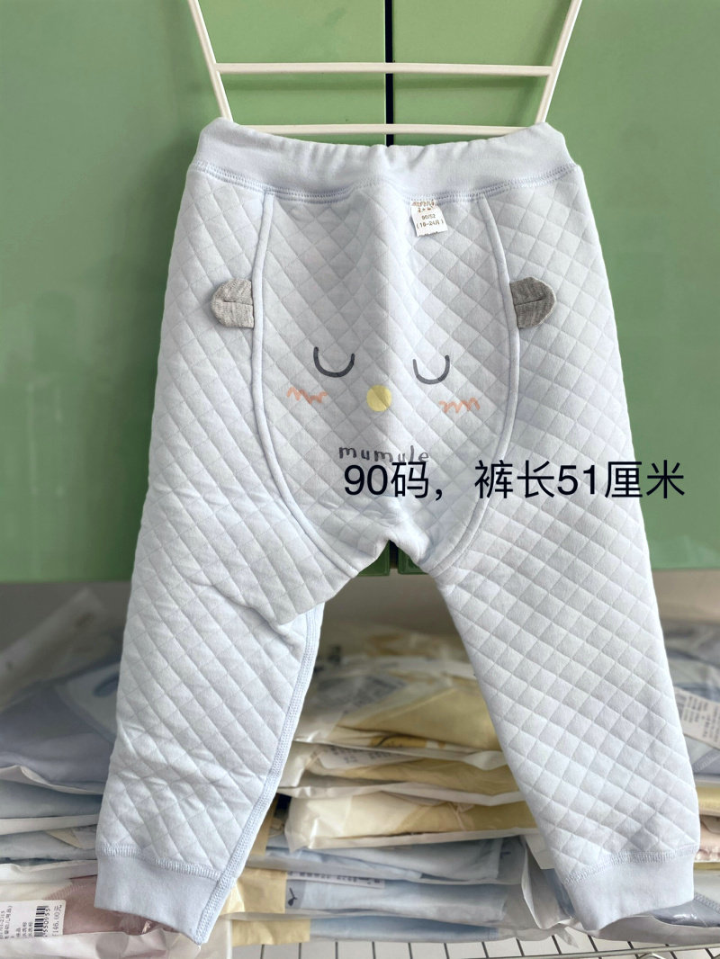 木木乐春宝宝大屁屁裤3层保暖PP裤婴幼儿纯棉哈伦拉裆长裤子无骨A