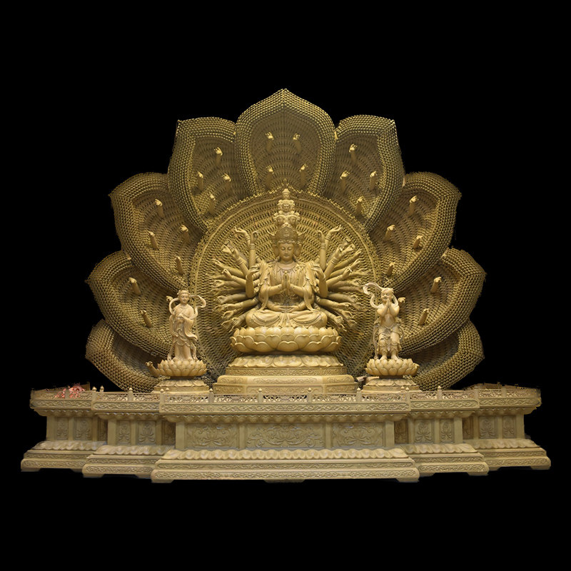 万手千手观音菩萨佛像摆件家用