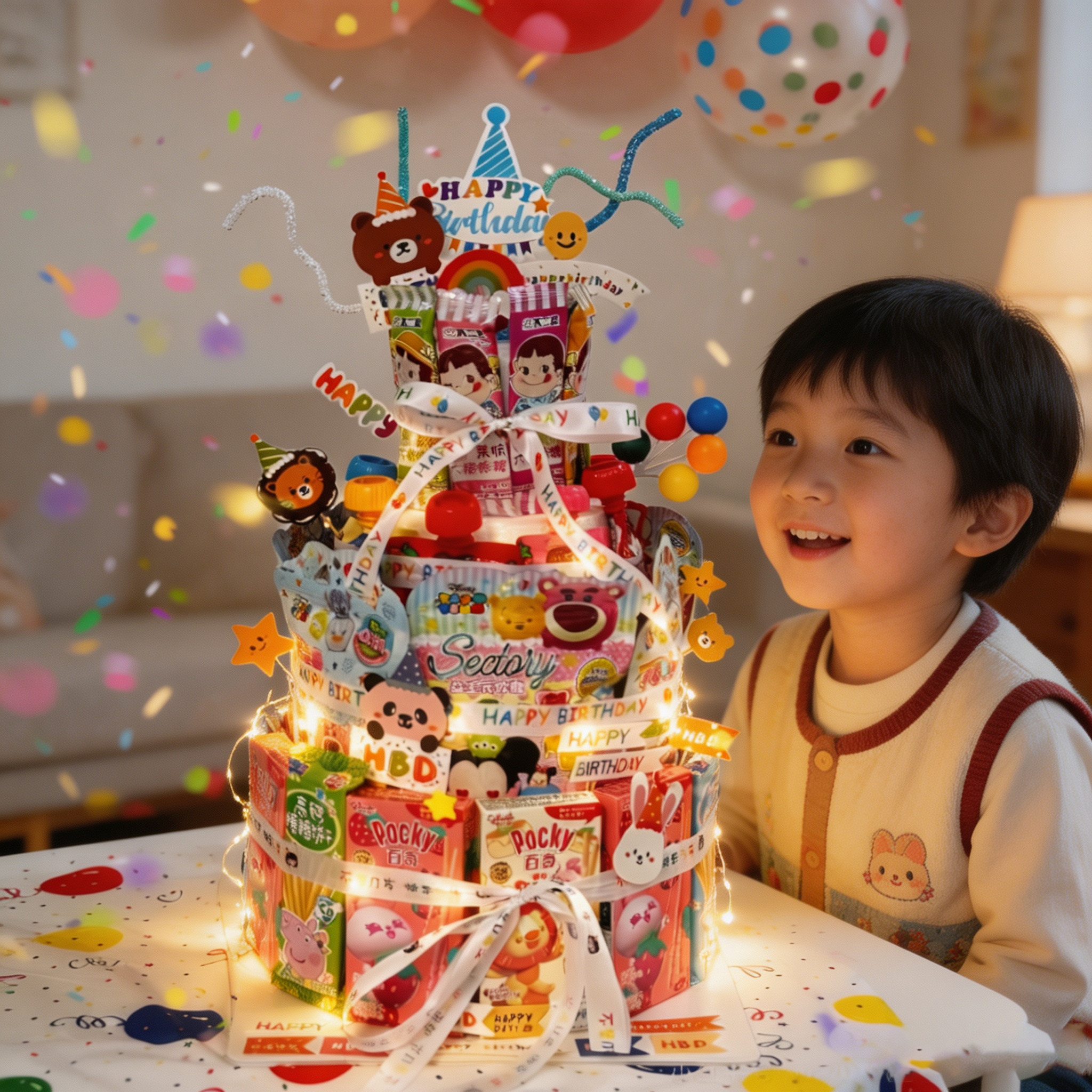 儿童零食蛋糕泡沫模型DIY材料包装饰插件生日派对布置送男孩女孩