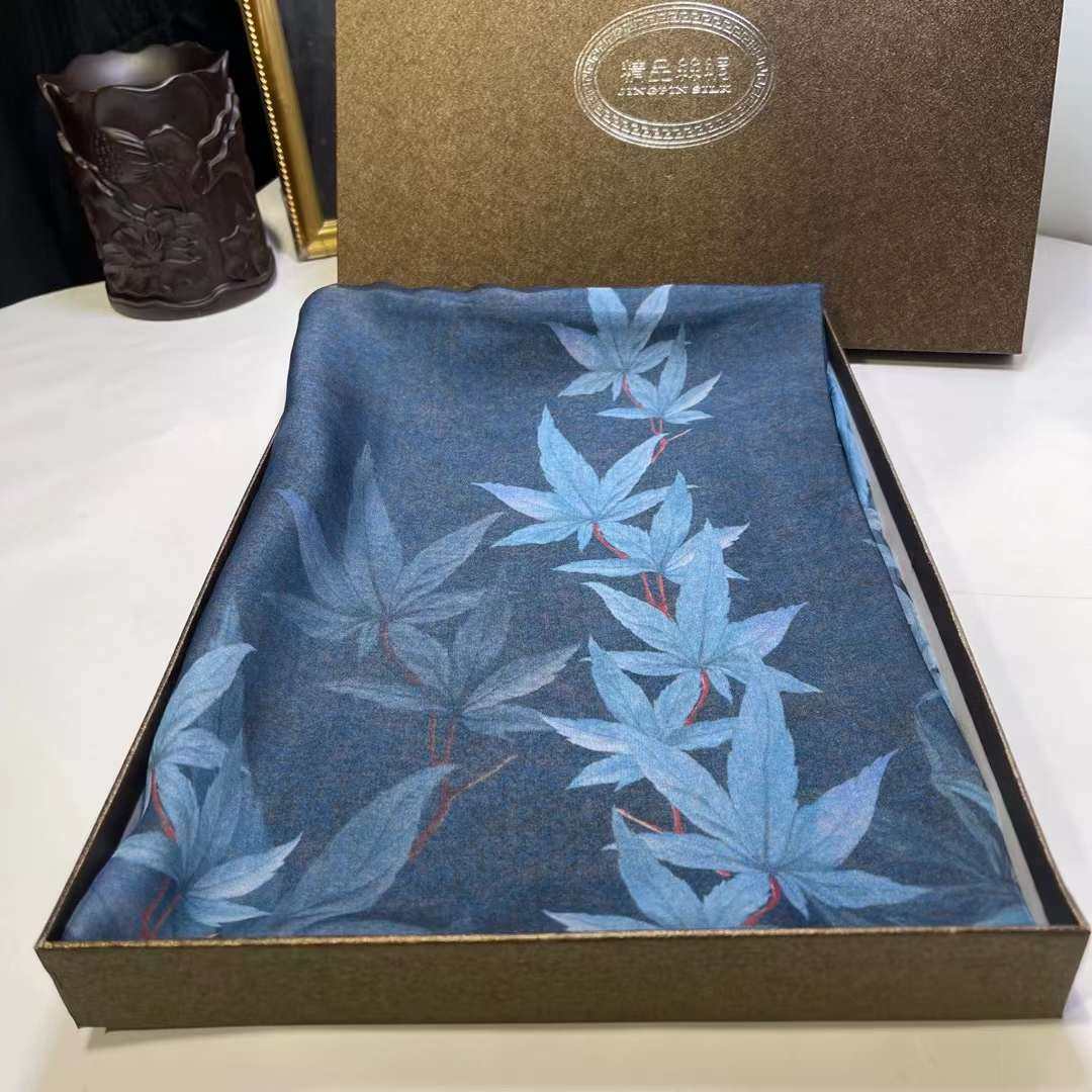 百分百桑蚕上海丝绸缎纱双层围巾两用妈妈礼服外搭旗袍披肩纱巾