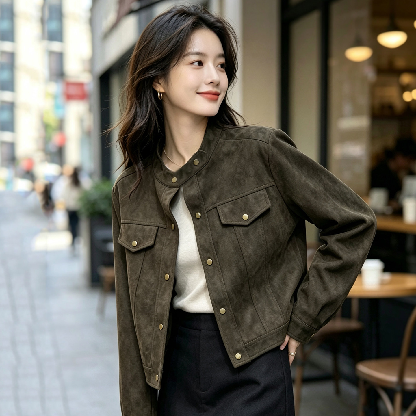 美拉德外套女短款夹克