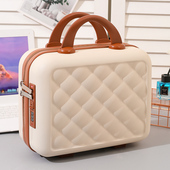 手提行李箱小型化妆箱高级感14寸轻便登机时尚 迷你多功能旅行箱女