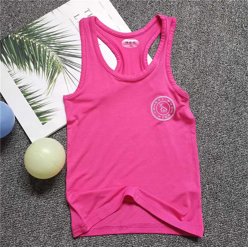 清仓处理夏款中小女儿童装木莫代尔T体恤纯色吊带工字型背心打底