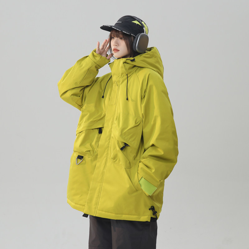 女装类目2024冬季潮流大码棉服宽松连帽冲锋棉衣XZ405-1-Y66-P120,女装棉衣/棉服,星座405-1