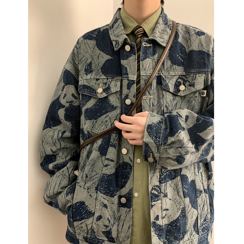 2023新品秋季男宽松夹克休闲牛仔衣外套XZ405-1-JK6610-P85图片