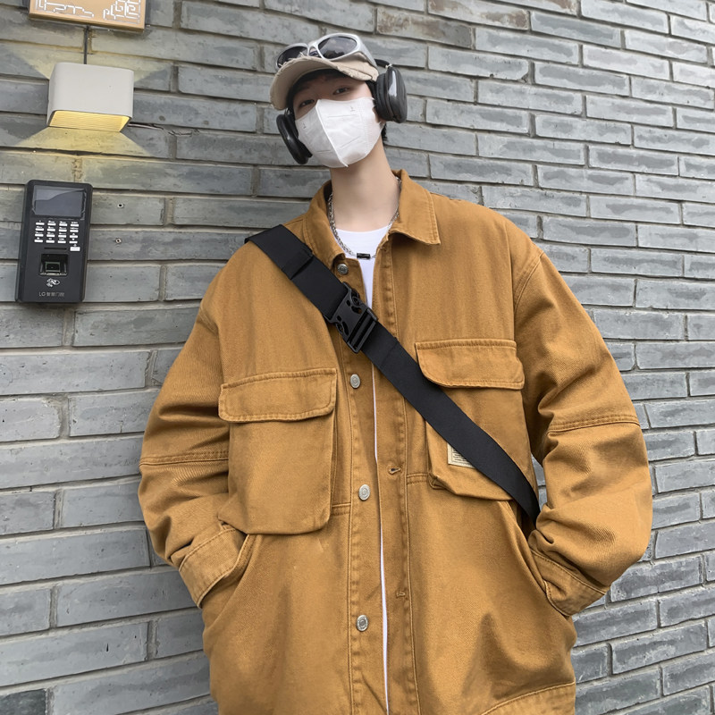 2023男士宽松工装牛仔夹克外套XZ405-1-JK6620-P95控128图片