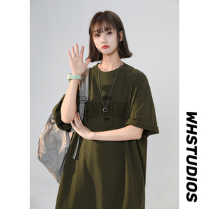 女装类目潮流宽松短袖夏季大码T恤上衣半袖XZ405-1-T17-P25图片
