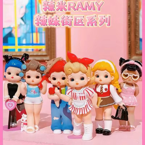 正版letsvan美式复古娃娃辣米辣妹街区盲盒手办女孩礼物公仔摆件