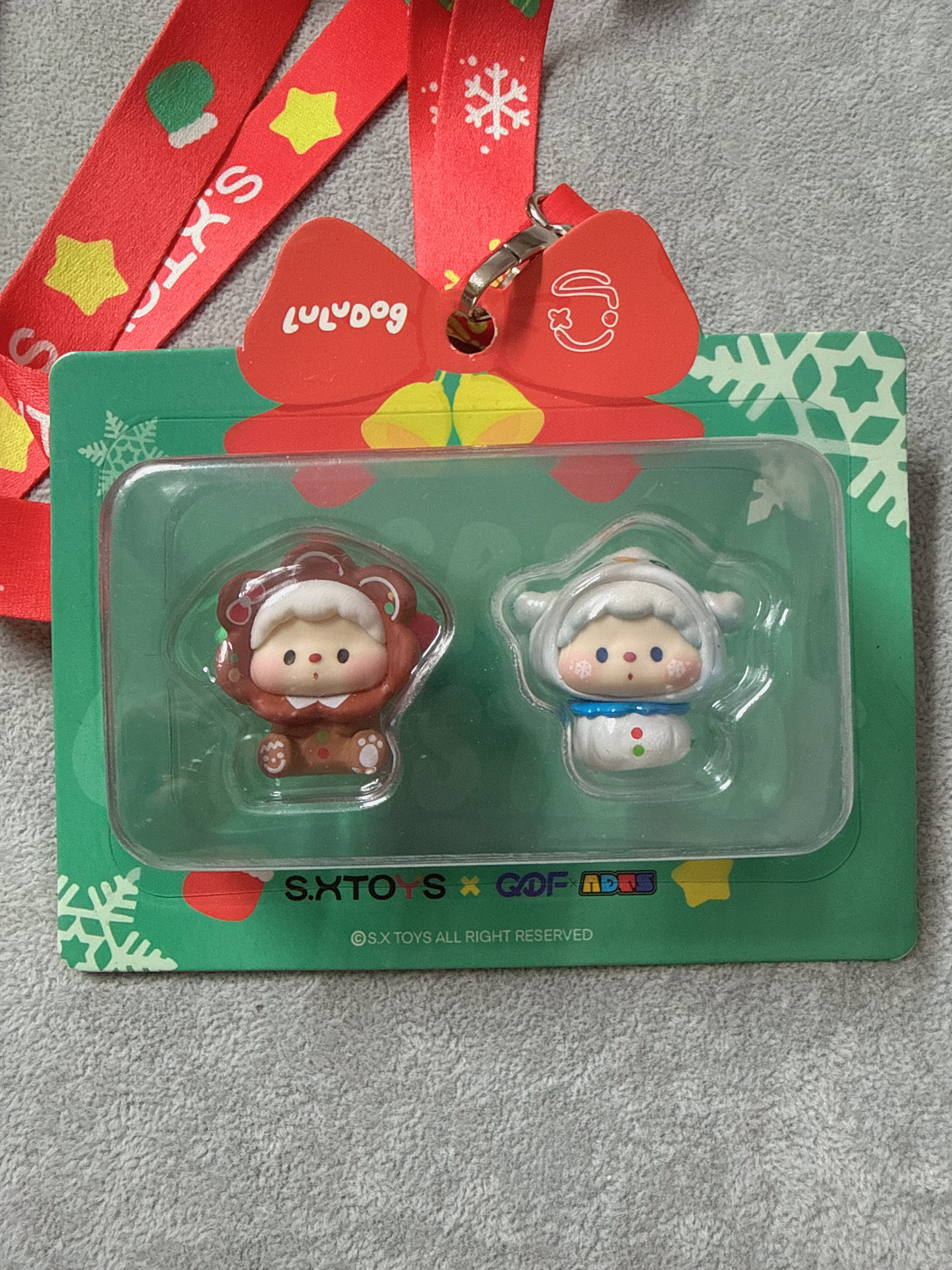 展会限定 噜噜狗圣诞种子吊卡萌粒潮玩手办礼物摆件